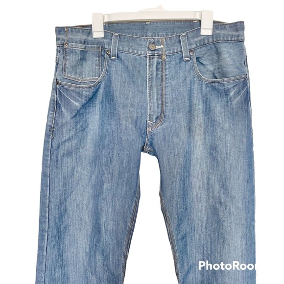 Levi Strauss Mens 514 Straight Blue Jeans Pants Size W38 L30 Normcore Dadcore - Picture 3 of 12